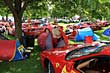 The Ferrari encampment....