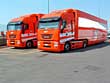 Adjacent to the F1 centre were 2 of the Scuderia's multiple transporters